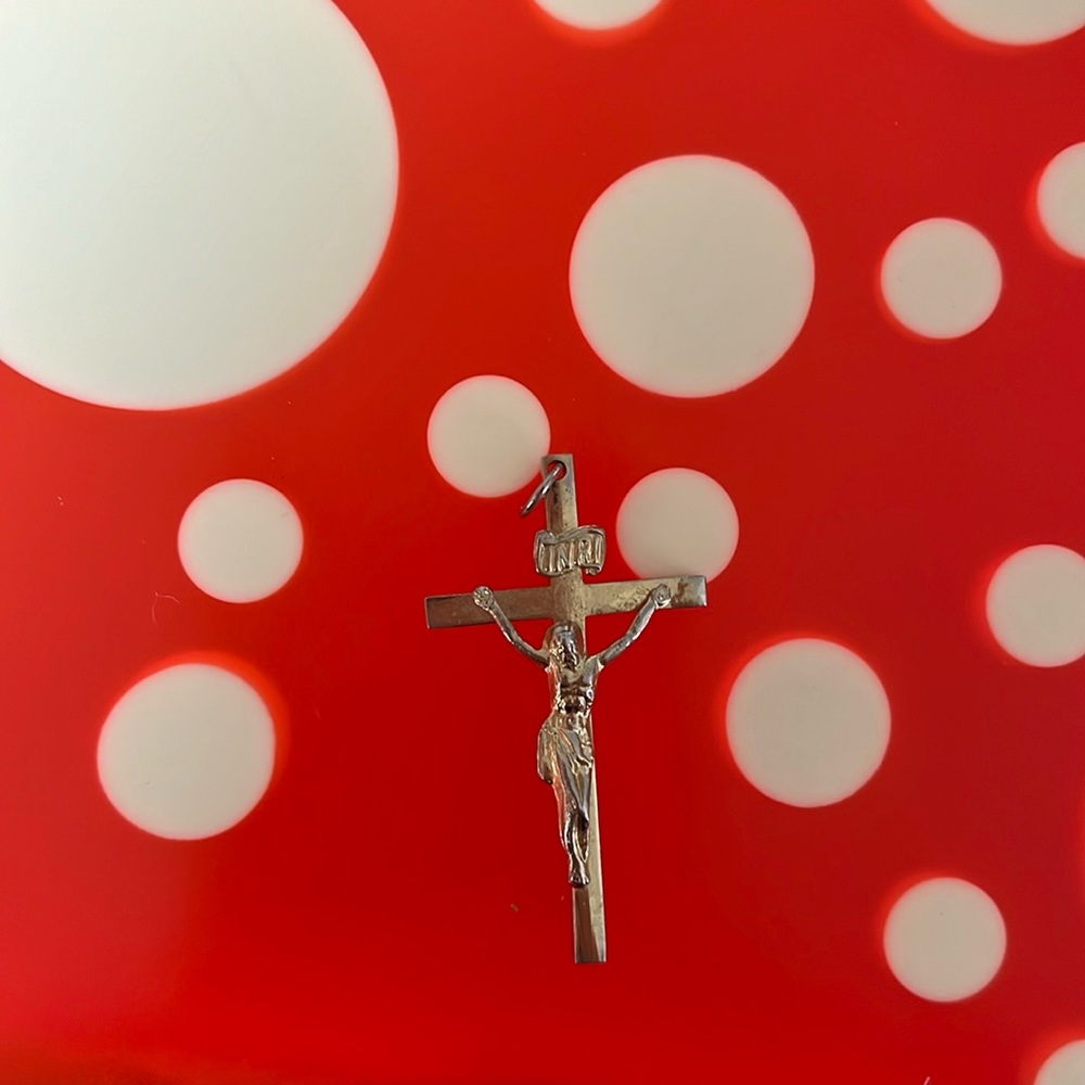 Antique french 1900s pectoral cross crucifix, monk priest catholic cross